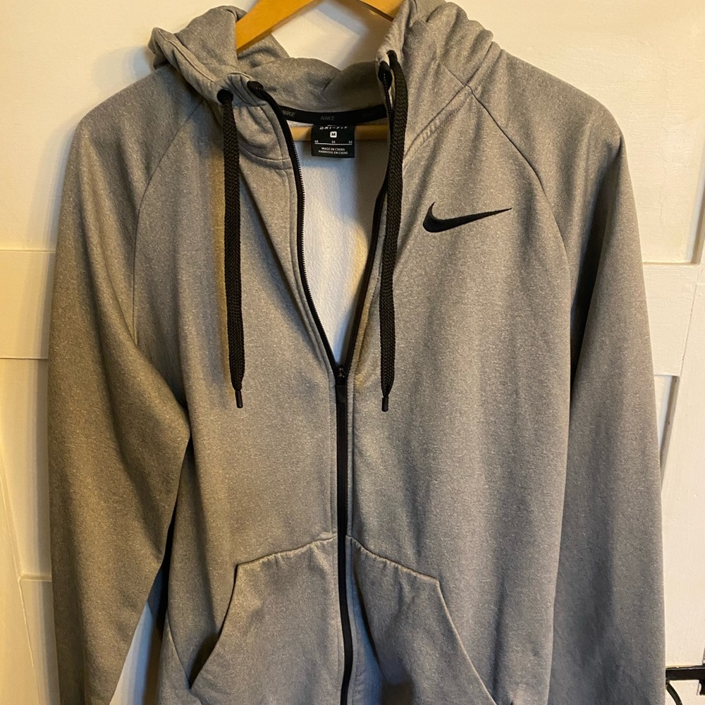 Nike zip hoodie gray